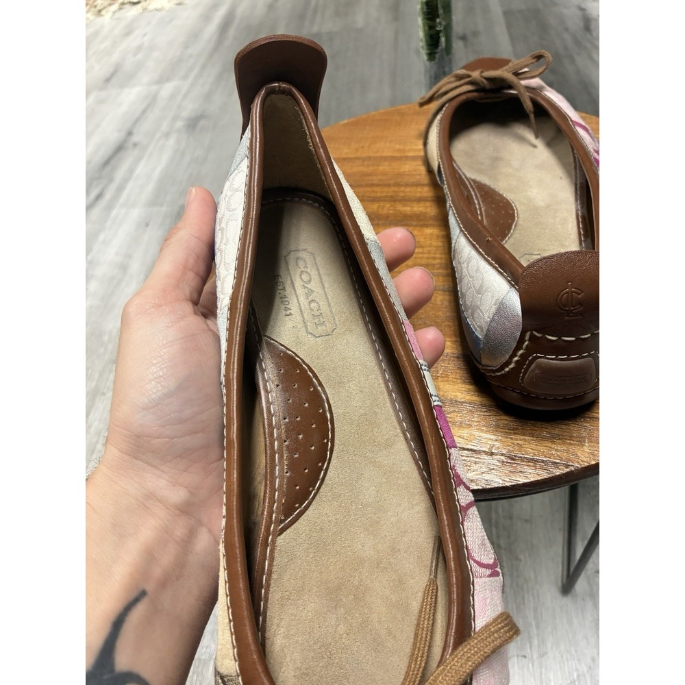 Vintage Coach Jennilee Pink/Patchwork Ballet Flats Women's US Size 8 F2610/C05 - Picture 5 of 9